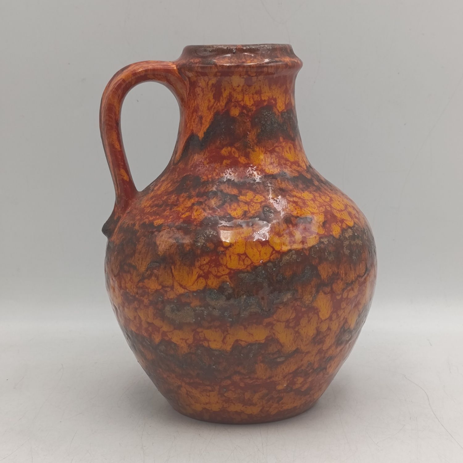 Vintage West German Fat Lava pottery jug - Height 25.5cm