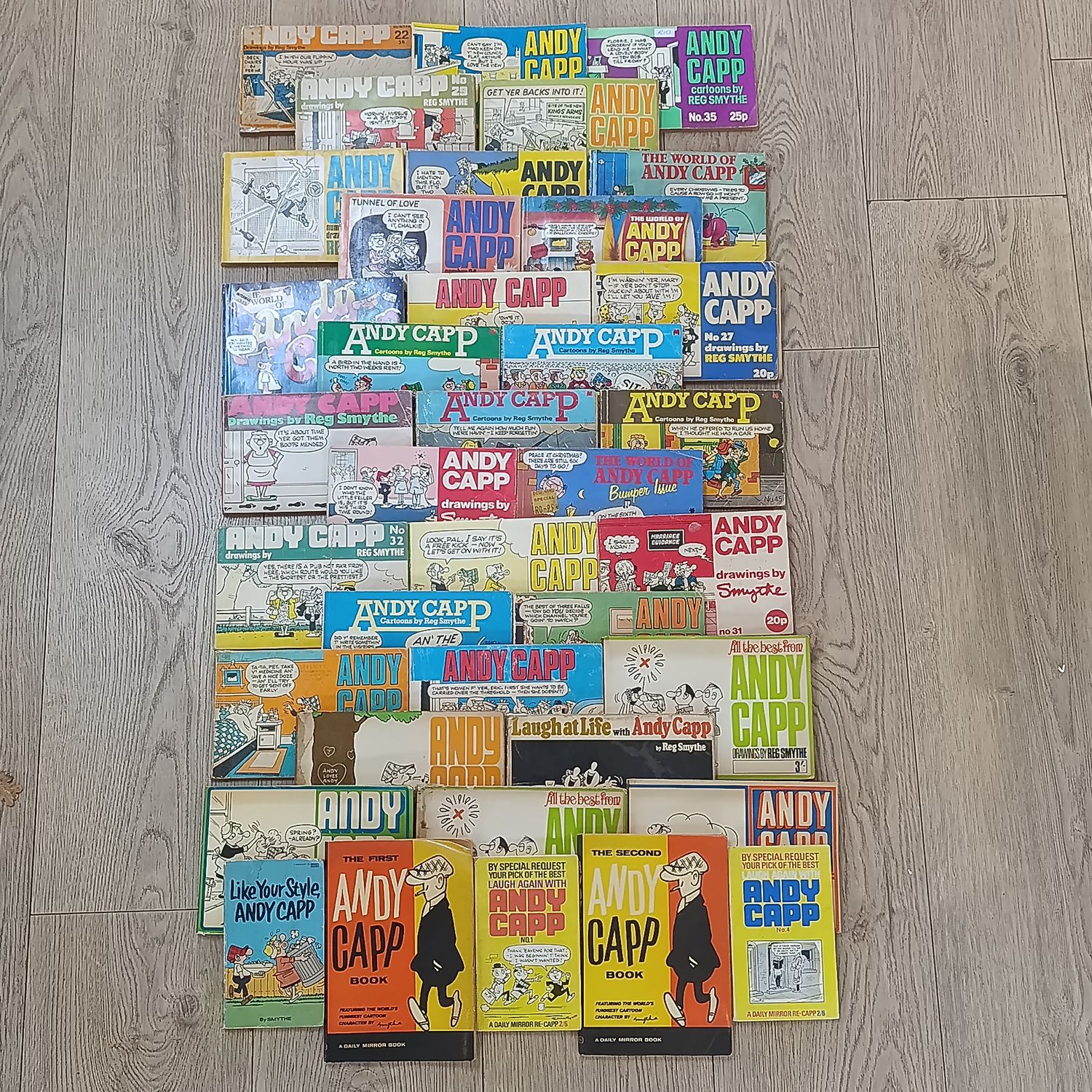 Collection of 38 vintage Andy Capp cartoon books