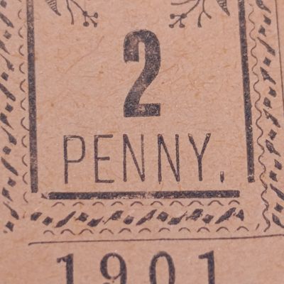 Full sheet of 24 Pietersburg 2 pence stamps - 1901 set with all 3 types - multiple flaws