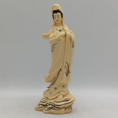 Vintage Chinese Goddess Kwan-Yin polyresin figurine