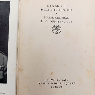 Stalky's Reminiscences - Major-General LC Dunsterville