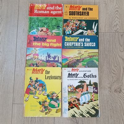 Lot of 6 old Asterix comics - well used