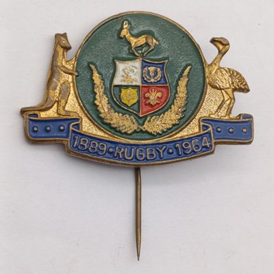 South African Australia 1964 rugby pin badge collectible memorabilia