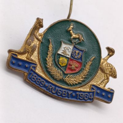 South African Australia 1964 rugby pin badge collectible memorabilia