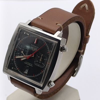 Heuer Monaco Automatic Chronograph Vintage Watch - Working and Rare Collectible