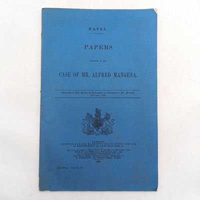 NATAL 1908 Papers relating to the case of Mr Alfred Mangena ( The first black South African to qualify as an attorney and later founding member of the ANC )