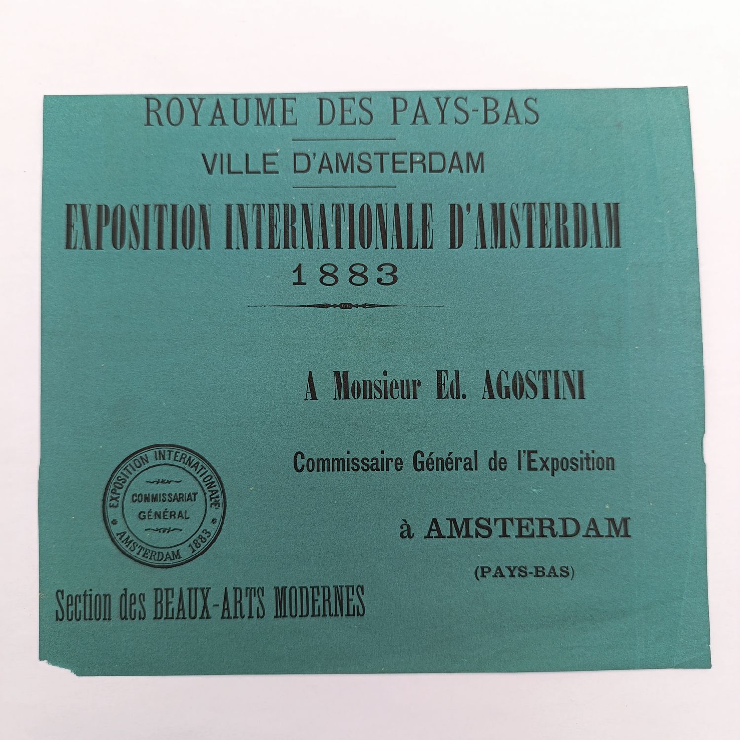 Exhibitor poster for the 1883 International colonial exhibition