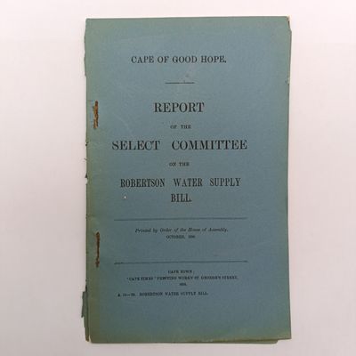 Cape of Good Hope Robertson Water Supply Bill 1898 - Historical Document