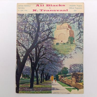 Official program All Blacks vs Northern Transvaal 18 June 1960 Loftus Versfeld
