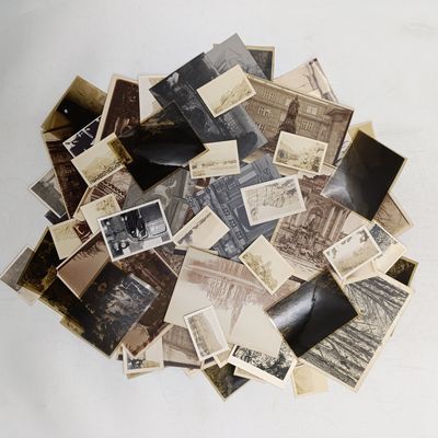 Lot of over 80 vintage and antique photos and negatives