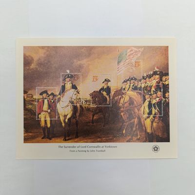 American Revolution set of 4 pages with mint stamps Bicentennial souvenir sheets