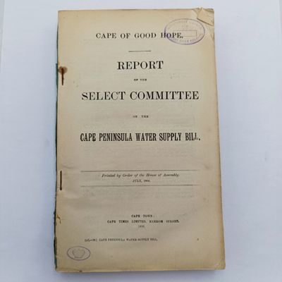 Cape of Good Hope Report 1906 - Cape peninsula water supply bill