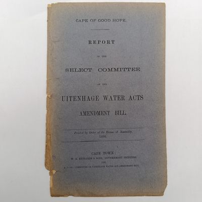 Cape of Good Hope 1890 report - Uitenhage water acts amendment bill