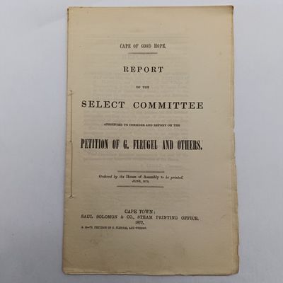 Cape of Good Hope 1872 Report Relief for Immigrants Land Use Collectible
