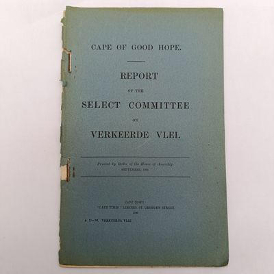 Cape of Good Hope Report - Verkeerde Vlei Water - South African Collectible Document