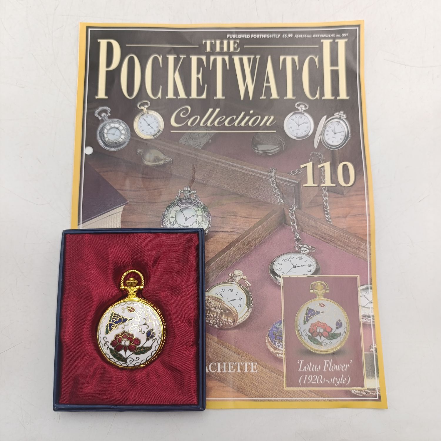 1920's Style Lotus Flower full hunter quartz pocketwatch - #110 pocketwatch collection