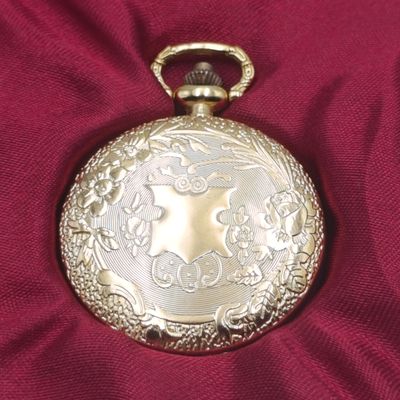 1890's Style Golden Rococo full hunter quartz pocket watch - #32 Pocket watch collection
