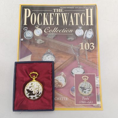 1960's Style Panda full hunter quartz pocketwatch - #103 pocketwatch collection
