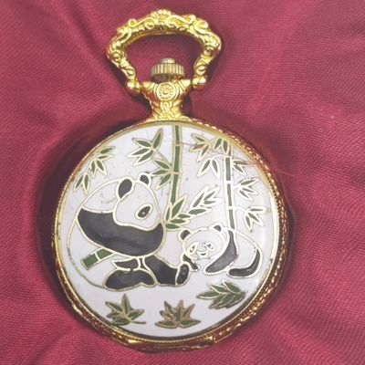 1960's Style Panda full hunter quartz pocket watch - #103 pocket watch collection