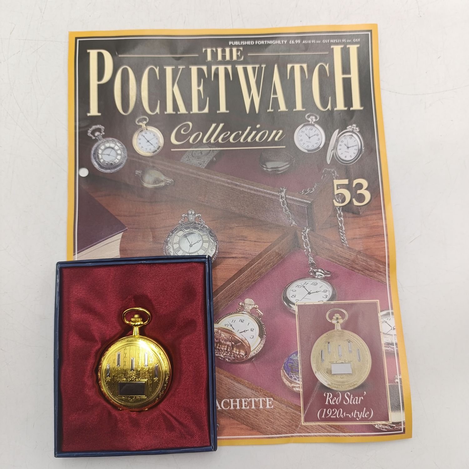 1920's Style Red Star full hunter quartz pocketwatch - #53 Pocketewatch collection