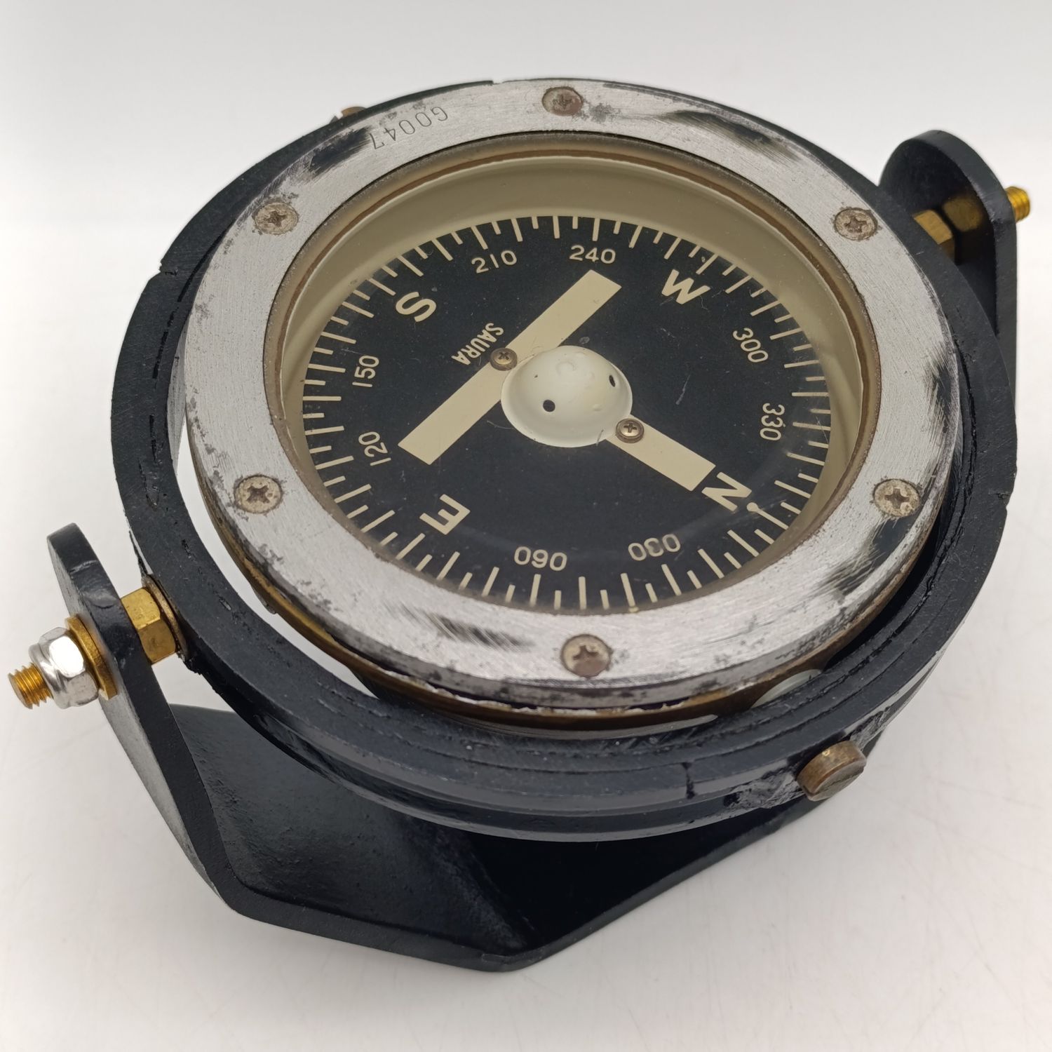 Saura G0047 vintage compass on gimble stand - working condition