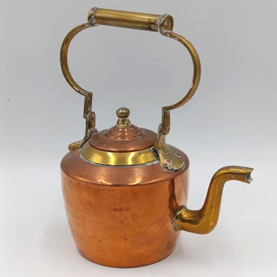 Antique Copper and brass mini kettle