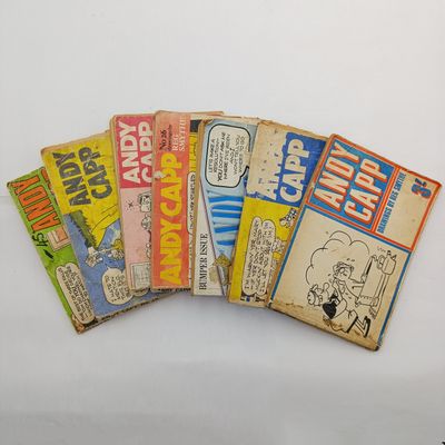 Lot of 7 vintage Andy Capp cartoon books - well used