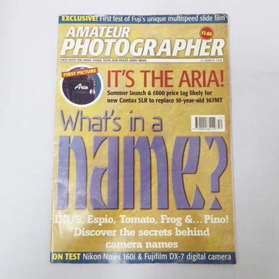 Lot of 4 photography magazines : As per list : - Applied Photography International Number 4 - Amateur Photographer 21 March 1998 - Modern Photography October 1984