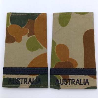 Pair of Royal Australian Air Force camo flying officer rank epaulettes