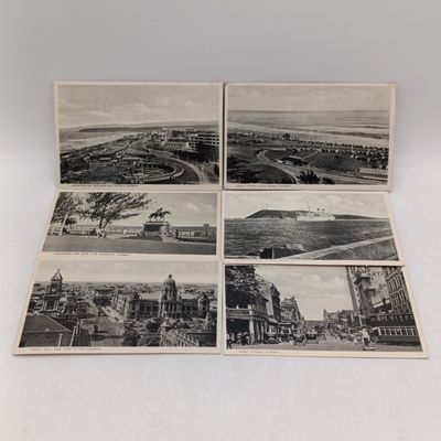 Lot of 6 old Durban Postcards - unused