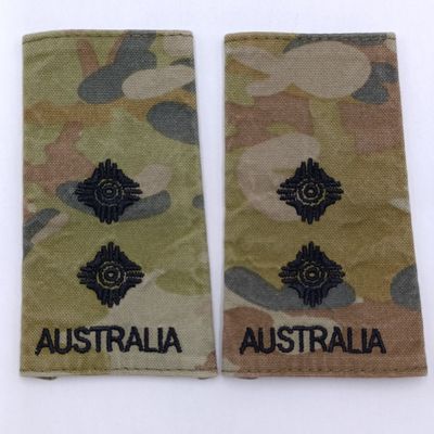 Pair of Australian Army Lieutenant camo rank epaulettes