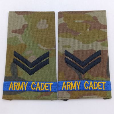 Pair of Australian Army cadet corporal camo rank epaulettes