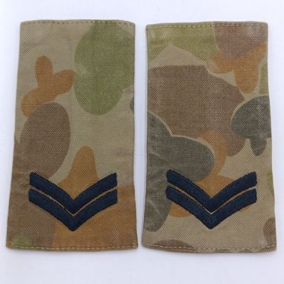 Pair of Australian Army corporal camo rank epaulettes