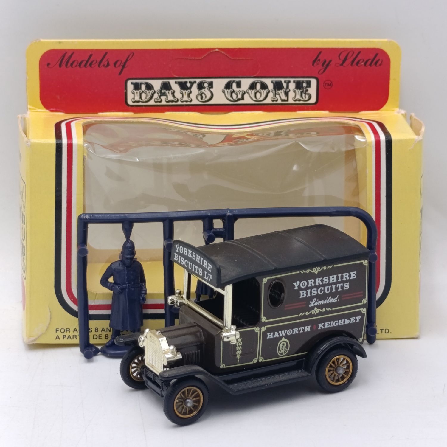 Lledo 1928 Ford Model T delivery van with Yorkshire Biscuits advertising in box