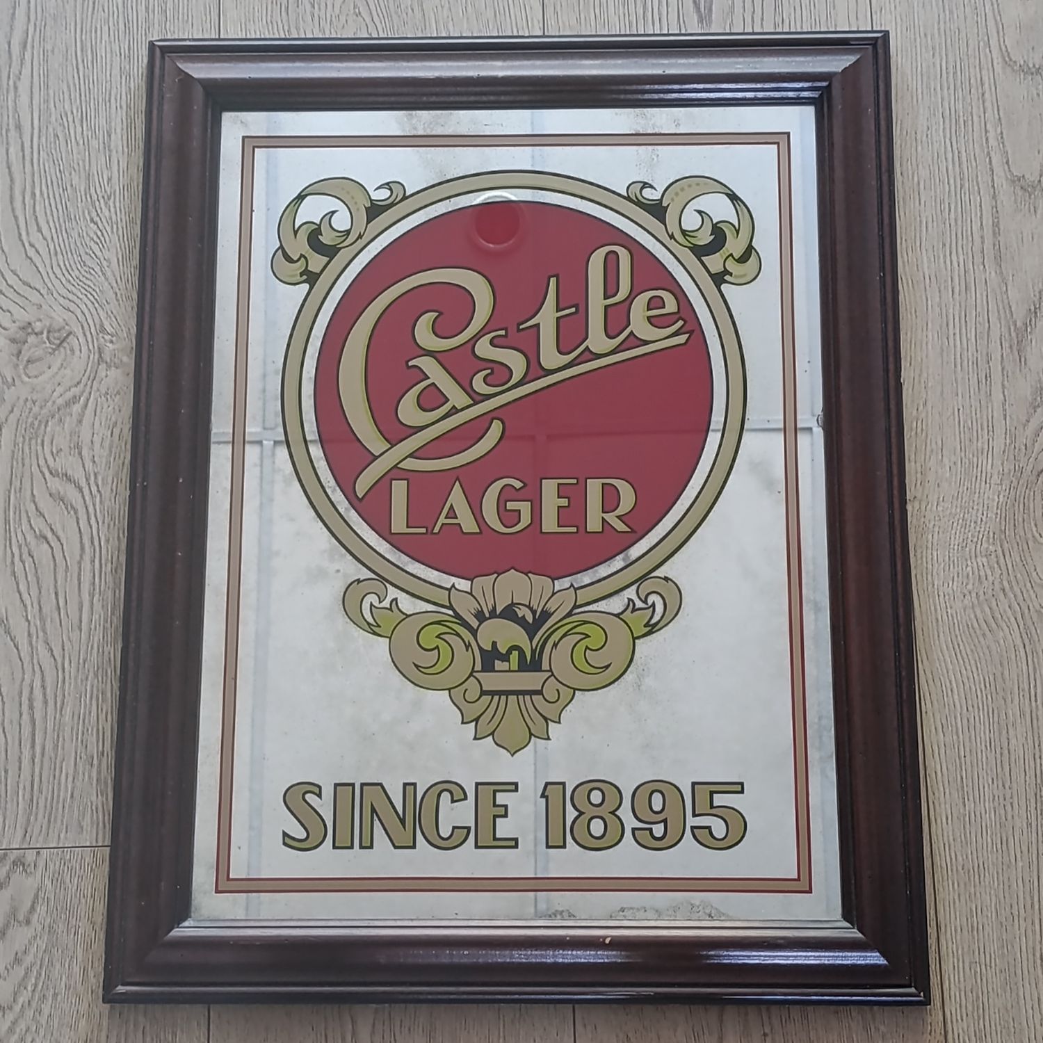 Vintage Castle Lager bar mirror