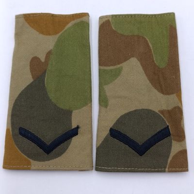 Pair of Australian Army lance corporal camo rank epaulettes