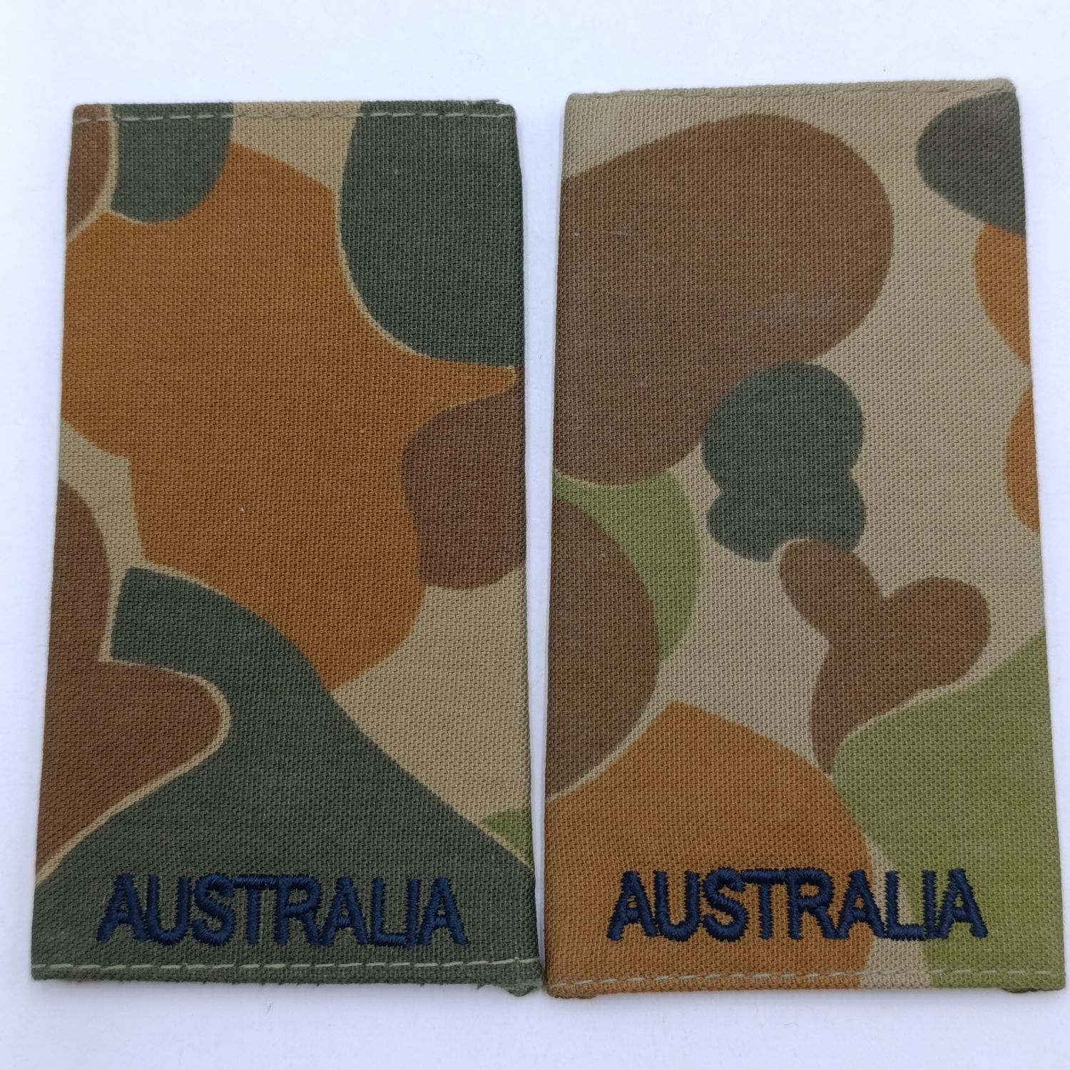 Pair of Royal Australian Air Force Aircraftsman camo rank epaulettes