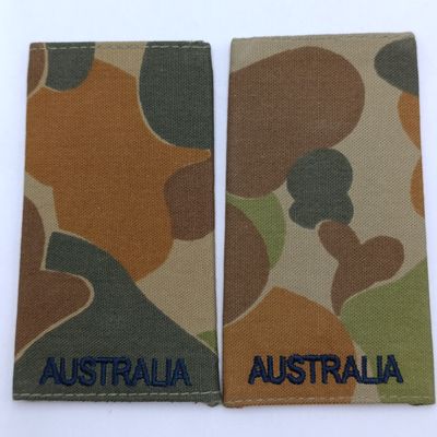Pair of Royal Australian Air Force Aircraftsman camo rank epaulettes