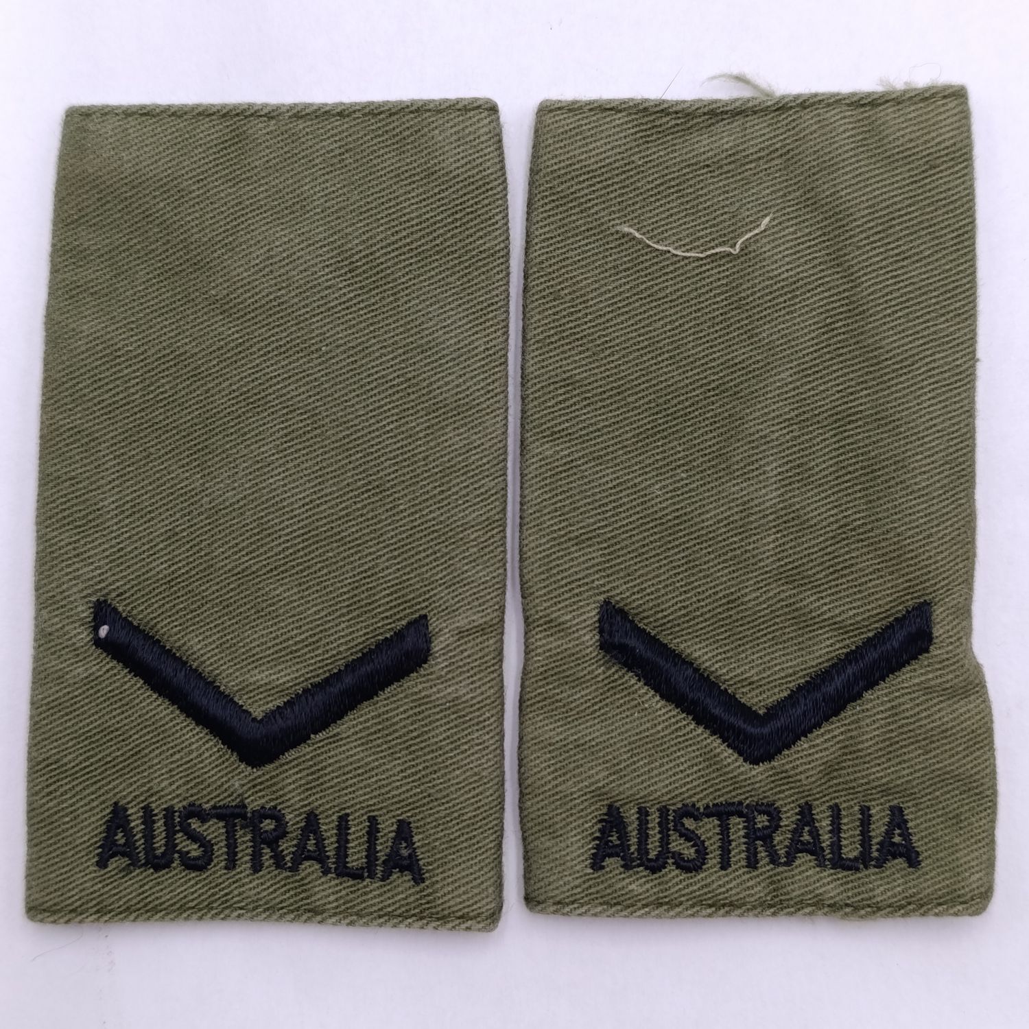 Pair of Australian Army Lance corporal rank epaulettes