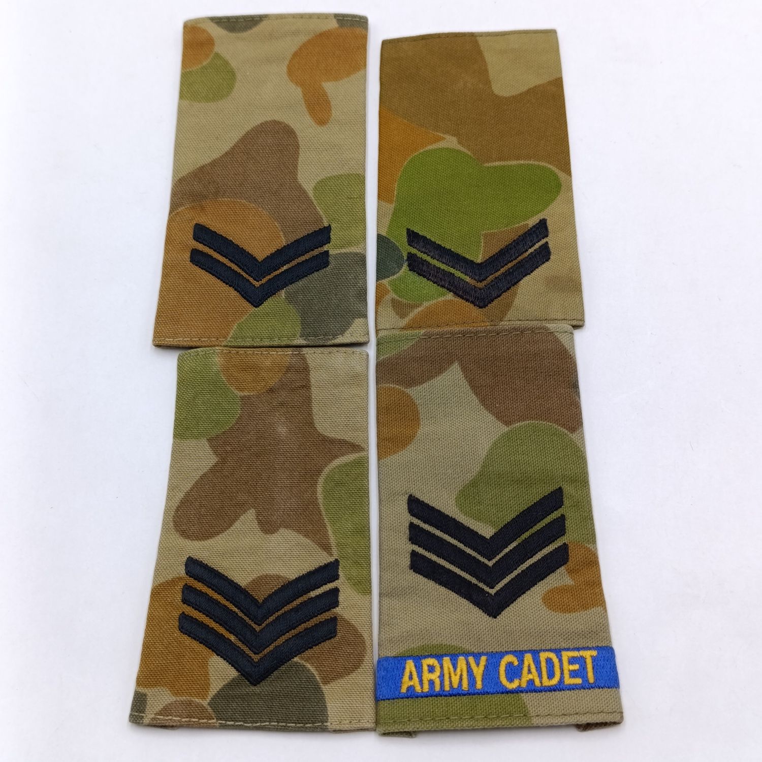 Lot of 4 Australian Defence force camo rank epaulettes