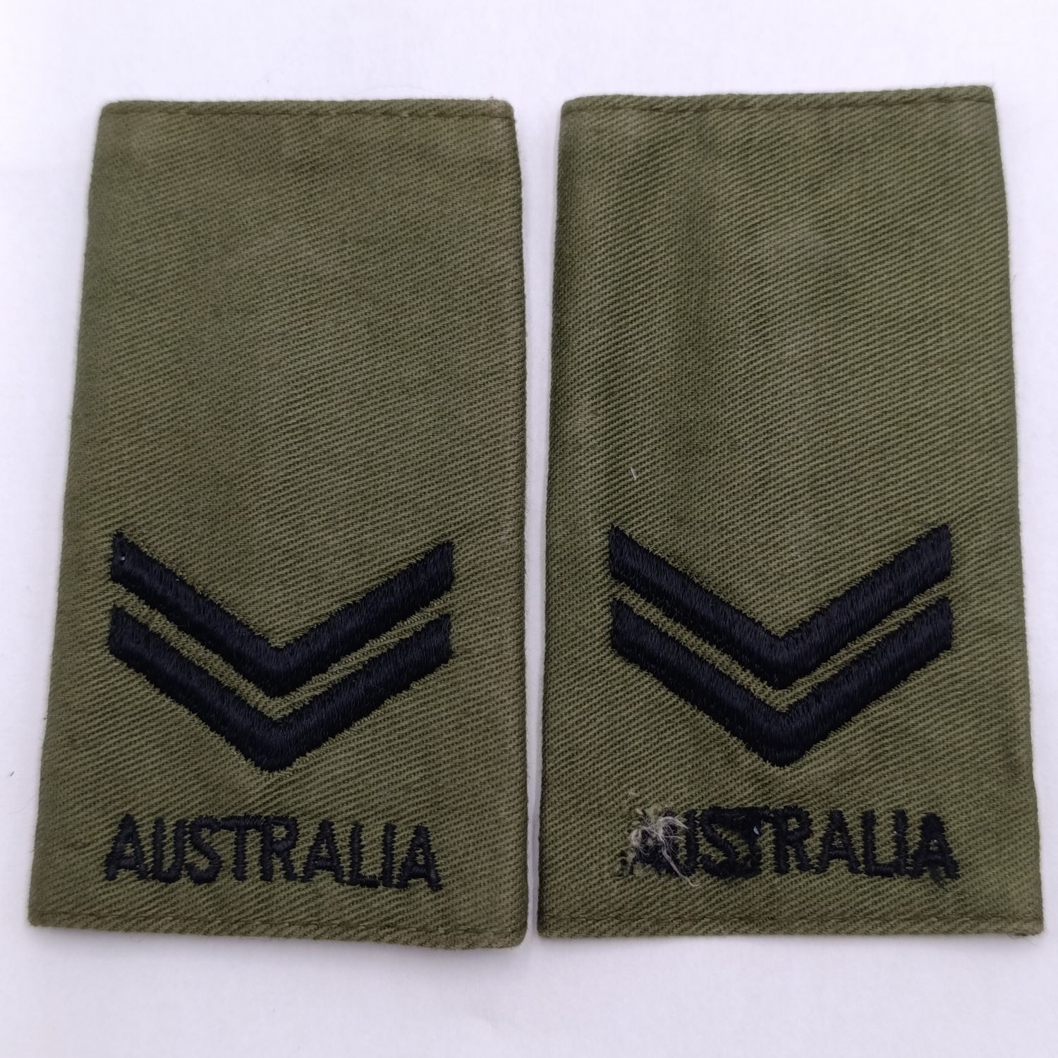 Pair of Australian Army coporal rank epaulettes