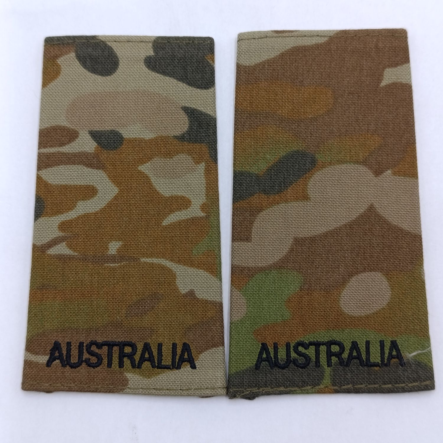 Pair of Royal Australian Air Force Aircraftsman camo rank epaulettes