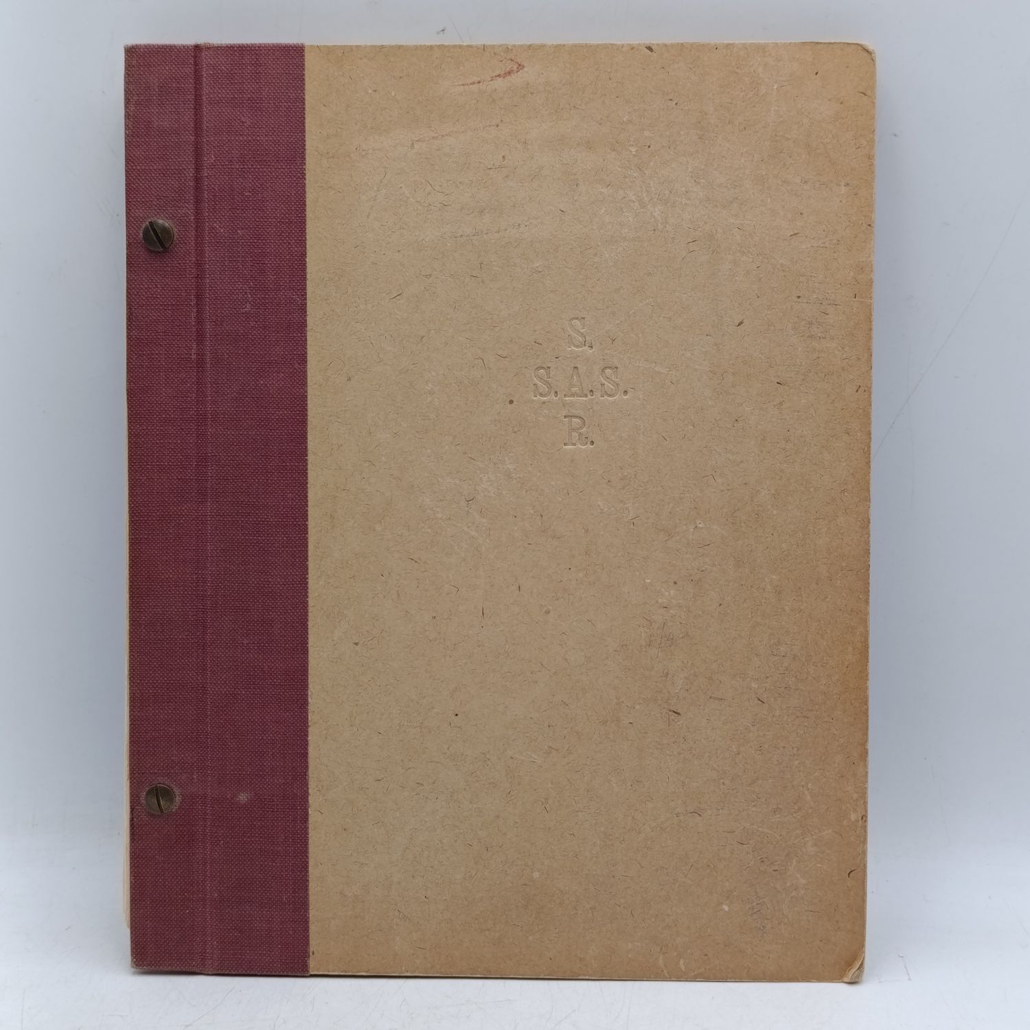 Vintage SA Railways note book - marked SAR-SAS on cover