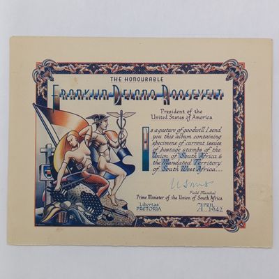 WW2 Copies of Letters from Jan Smuts and Franklin Roosevelt  and King George 6