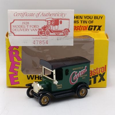 Lledo 1928 Ford Model T delivery van with CASTROL advertising in box