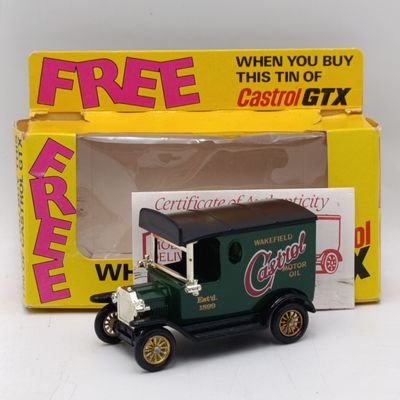Lledo 1928 Ford Model T delivery van with CASTROL advertising in box