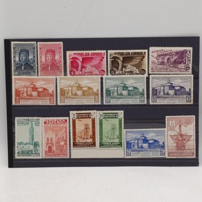 Lot of 15 Spanish Mint hinged stamps