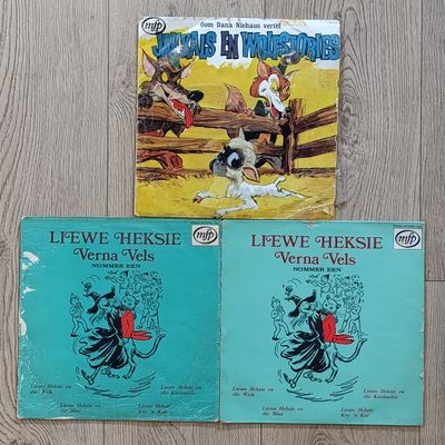 Lot of 9 Afrikaans Children Stories Lp vinyl records