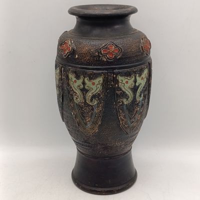 Vintage Japanese Tokanabe Ware pottery vase - height 31cm