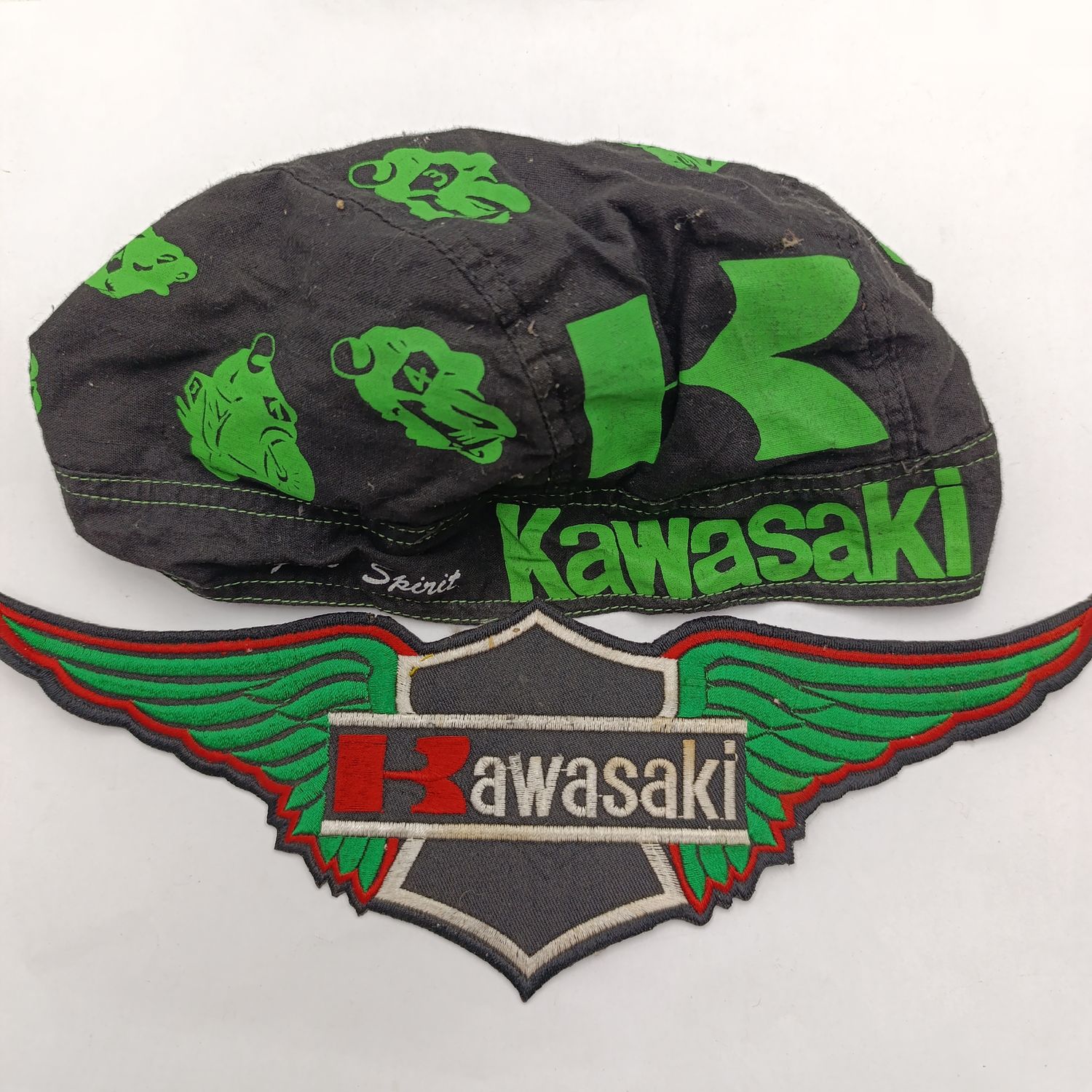 Kawasaki motorcycle cloth badge and bandana